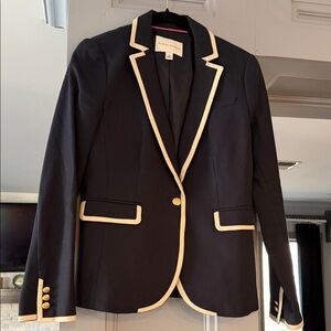Banana Republic Navy Blue Blazer with Cream Piping
